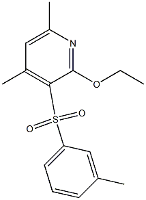 2-ethoxy-4,6-dimethyl-3-[(3-methylphenyl)sulfonyl]pyridine Struktur