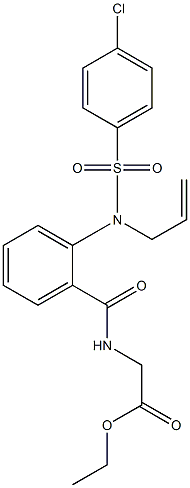 ethyl 2-[(2-{allyl[(4-chlorophenyl)sulfonyl]amino}benzoyl)amino]acetate Struktur