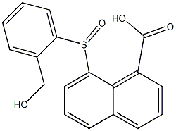 8-{[2-(hydroxymethyl)phenyl]sulfinyl}-1-naphthoic acid Struktur