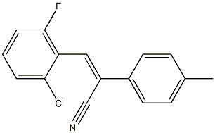 3-(2-chloro-6-fluorophenyl)-2-(4-methylphenyl)acrylonitrile Struktur