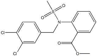 methyl 2-[(3,4-dichlorobenzyl)(methylsulfonyl)amino]benzoate Struktur