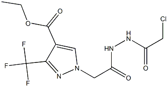 ethyl 1-{2-[2-(2-chloroacetyl)hydrazino]-2-oxoethyl}-3-(trifluoromethyl)-1H-pyrazole-4-carboxylate Struktur