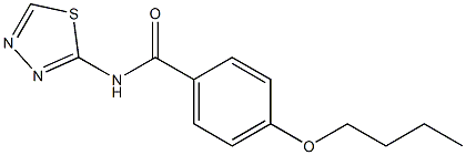 4-butoxy-N-(1,3,4-thiadiazol-2-yl)benzenecarboxamide Struktur