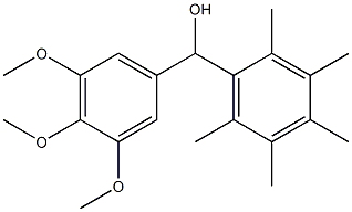 (2,3,4,5,6-pentamethylphenyl)(3,4,5-trimethoxyphenyl)methanol Struktur