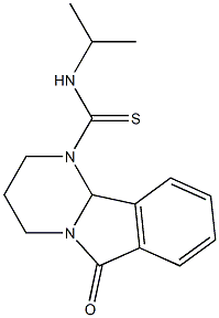 N1-isopropyl-6-oxo-1,2,3,4,6,10b-hexahydropyrimido[2,1-a]isoindole-1-carbothioamide Struktur