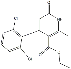 ethyl 4-(2,6-dichlorophenyl)-2-methyl-6-oxo-1,4,5,6-tetrahydro-3-pyridinecarboxylate Struktur