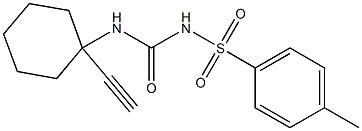 ({[(1-ethynylcyclohexyl)amino]carbonyl}amino)(4-methylphenyl)dioxo-lambda~6~-sulfane Struktur