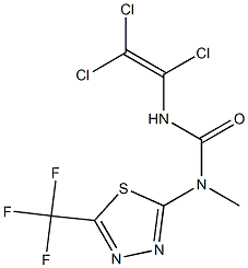 N-methyl-N'-(1,2,2-trichlorovinyl)-N-[5-(trifluoromethyl)-1,3,4-thiadiazol- 2-yl]urea Struktur