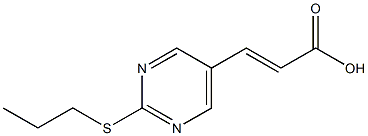 (E)-3-(2-(propylthio)pyrimidin-5-yl)acrylic acid Struktur