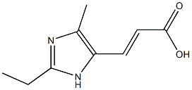 (E)-3-(2-ethyl-4-methyl-1H-imidazol-5-yl)acrylic acid Struktur