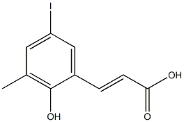 (E)-3-(2-hydroxy-5-iodo-3-methylphenyl)acrylic acid Struktur