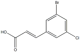 (E)-3-(3-bromo-5-chlorophenyl)acrylic acid Struktur