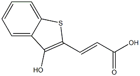 (E)-3-(3-hydroxybenzo[b]thiophen-2-yl)acrylic acid Struktur