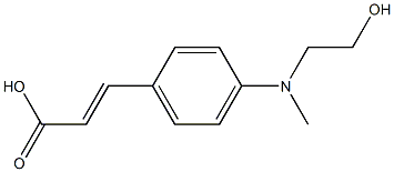 (E)-3-(4-(N-(2-hydroxyethyl)-N-methylamino)phenyl)acrylic acid Struktur