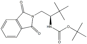 (R)-tert-butyl 1-(1,3-dioxoisoindolin-2-yl)-3,3-dimethylbutan-2-ylcarbamate Struktur