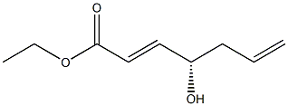 (S,E)-ethyl 4-hydroxyhepta-2,6-dienoate Struktur