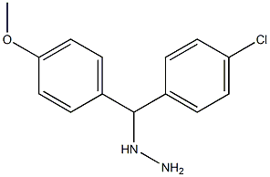 1-((4-chlorophenyl)(4-methoxyphenyl)methyl)hydrazine Struktur