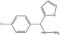 1-((4-fluorophenyl)(thiophen-2-yl)methyl)hydrazine Struktur