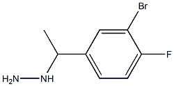 1-(1-(3-bromo-4-fluorophenyl)ethyl)hydrazine Struktur