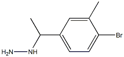 1-(1-(4-bromo-3-methylphenyl)ethyl)hydrazine Struktur