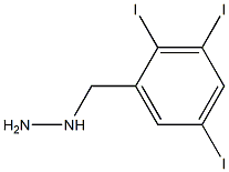 1-(2,3,5-triiodobenzyl)hydrazine Struktur