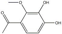 1-(3,4-dihydroxy-2-methoxyphenyl)ethanone Struktur