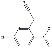 2-(6-chloro-3-nitropyridin-2-yl)acetonitrile Struktur