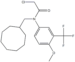 2-chloro-N-(cyclooctylmethyl)-N-(3-(trifluoromethyl)-4-methoxyphenyl)acetamide Struktur