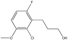 3-(2-chloro-6-fluoro-3-methoxyphenyl)propan-1-ol Struktur