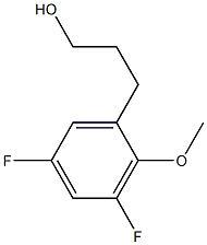 3-(3,5-difluoro-2-methoxyphenyl)propan-1-ol Struktur