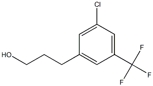 3-(3-chloro-5-(trifluoromethyl)phenyl)propan-1-ol Struktur