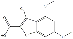 3-chloro-4,6-dimethoxybenzo[b]thiophene-2-carboxylic acid Struktur