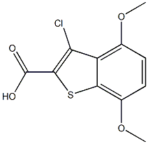 3-chloro-4,7-dimethoxybenzo[b]thiophene-2-carboxylic acid Struktur