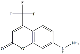 4-(trifluoromethyl)-7-hydrazinyl-2H-chromen-2-one Struktur