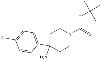 4-Amino-4-(4-chloro-phenyl)-piperidine-1-carboxylic acid tert-butyl ester Struktur