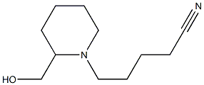 5-(2-(hydroxymethyl)piperidin-1-yl)pentanenitrile Struktur