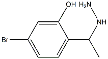 5-bromo-2-(1-hydrazinylethyl)phenol Struktur