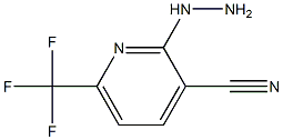 6-(trifluoromethyl)-2-hydrazinylpyridine-3-carbonitrile Struktur