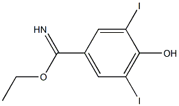 ethyl 4-hydroxy-3,5-diiodobenzoimidate Struktur