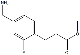 methyl 3-(4-(aminomethyl)-2-fluorophenyl)propanoate Struktur