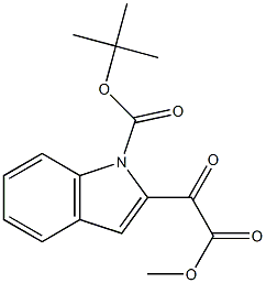 tert-butyl 2-(2-methoxy-2-oxoacetyl)-1H-indole-1-carboxylate Struktur