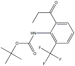 tert-butyl 2-propionyl-6-(trifluoromethyl)phenylcarbamate Struktur