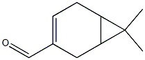 7,7-dimethylbicyclo[4.1.0]hept-3-ene-3-carbaldehyde Struktur