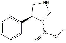 trans-Methyl 4-phenylpyrrolidine-3-carboxylate Struktur