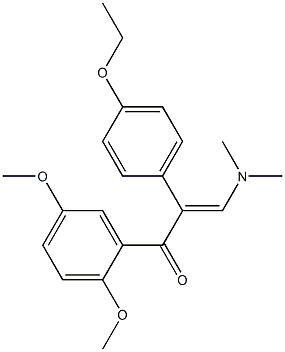 1-(2,5-dimethoxyphenyl)-3-(dimethylamino)-2-(4-ethoxyphenyl)prop-2-en-1-one Struktur