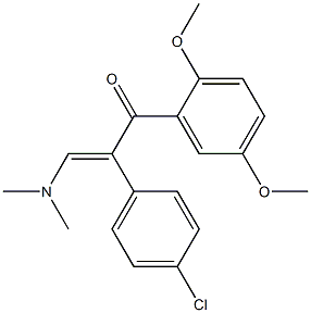 2-(4-chlorophenyl)-1-(2,5-dimethoxyphenyl)-3-(dimethylamino)prop-2-en-1-one Struktur