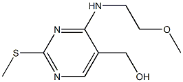 [4-(2-Methoxy-ethylamino)-2-methylsulfanyl-pyrimidin-5-yl]-methanol Struktur