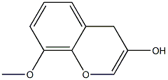 3-Hydroxy-8-methoxylbenzopyran Struktur