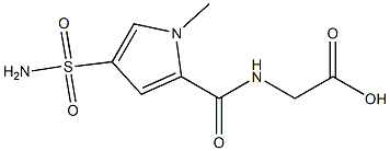 ({[4-(aminosulfonyl)-1-methyl-1H-pyrrol-2-yl]carbonyl}amino)acetic acid Struktur