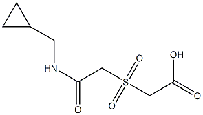 ({2-[(cyclopropylmethyl)amino]-2-oxoethyl}sulfonyl)acetic acid Struktur